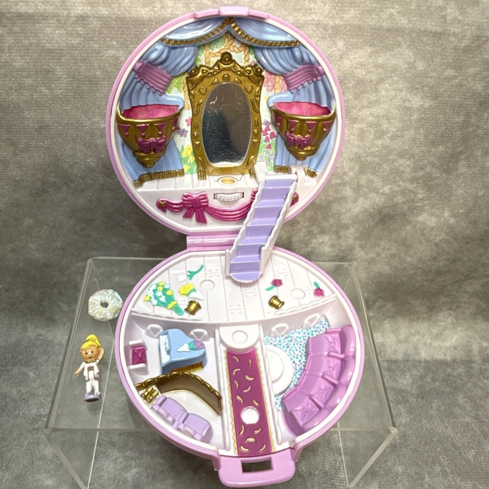 Vtg 1993 Polly Pocket Grand Ballet Theater COMPLETE Bluebird w Ballerina Tutu